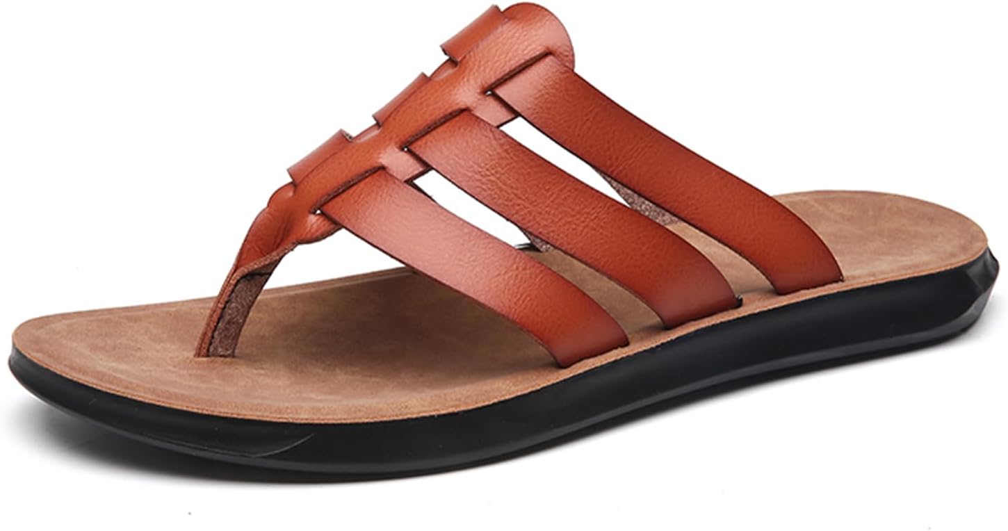 Мужские кожаные сандалии-сланцы Dacnakby, удобные шлепанцы с коричневой стелькой, летние повседневные тапочки для улицы
Мужские кожаные сандалии-сланцы Dacnakby, удобные шлепанцы с коричневой стелькой, летние повседневные тапочки для улицы