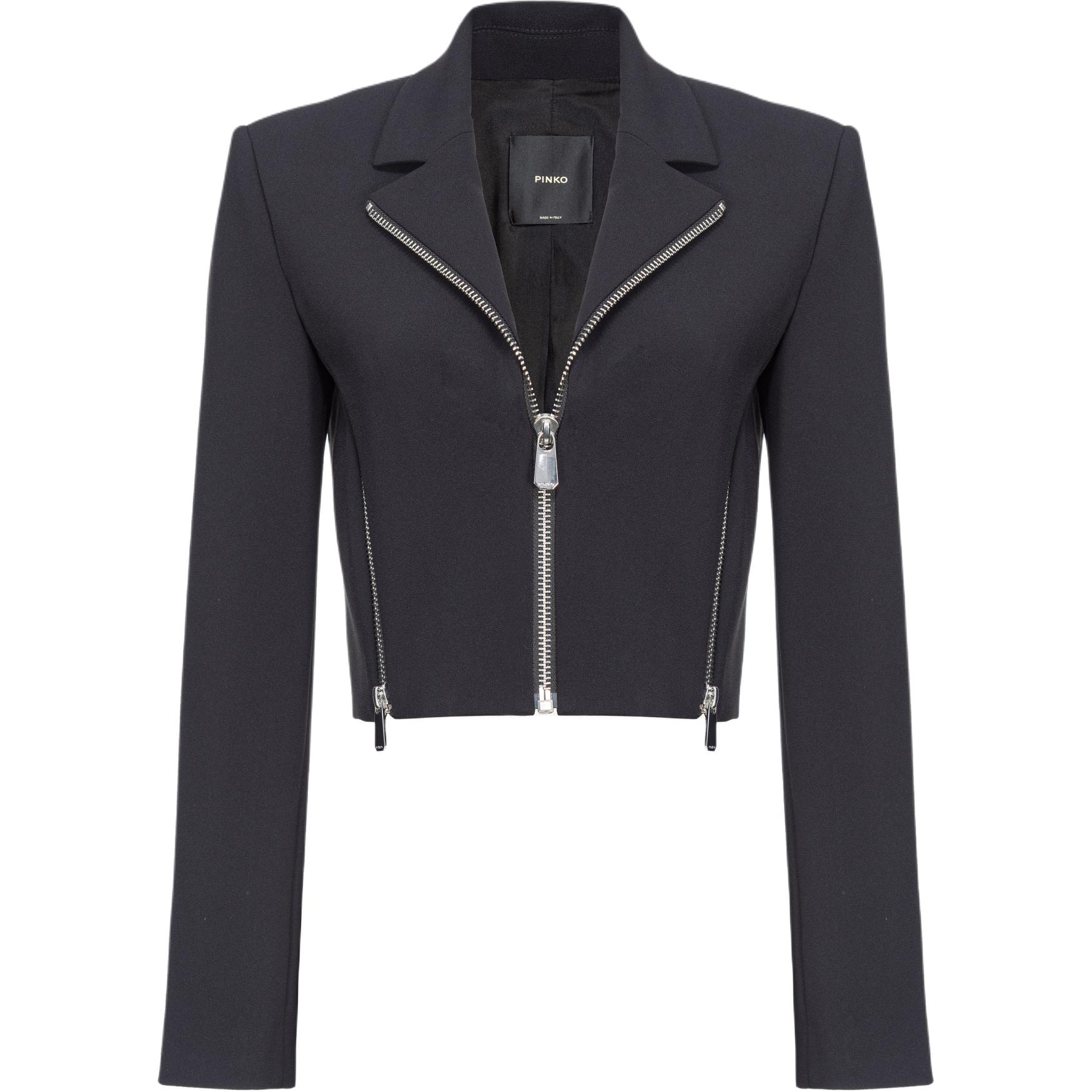 Короткая куртка на молнии из крепа PINKO, черная, Черный, Короткая куртка на молнии из крепа PINKO, черная
Короткая куртка на молнии из крепа PINKO, черная, Черный, Короткая куртка на молнии из крепа PINKO, черная