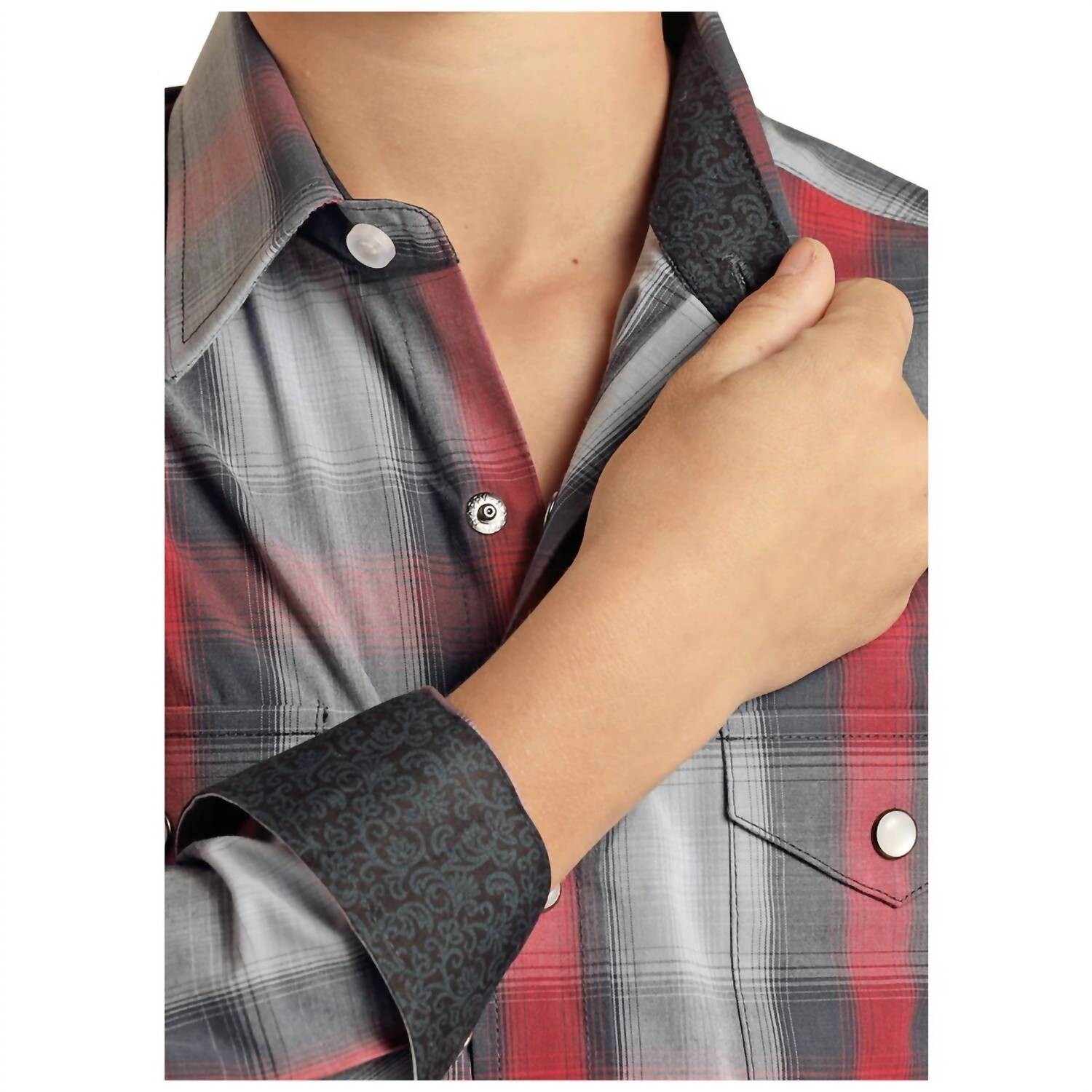 Рубашка Western Snap с длинными рукавами для мальчика в красно-синюю клетку Panhandle
Рубашка Western Snap с длинными рукавами для мальчика в красно-синюю клетку Panhandle