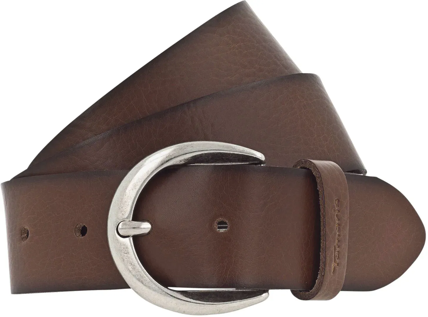 Кожаный ремень Tamaris, с надписью логотипа на петле, базовый стиль, коричневый 
Кожаный ремень Tamaris, с надписью логотипа на петле, базовый стиль, коричневый