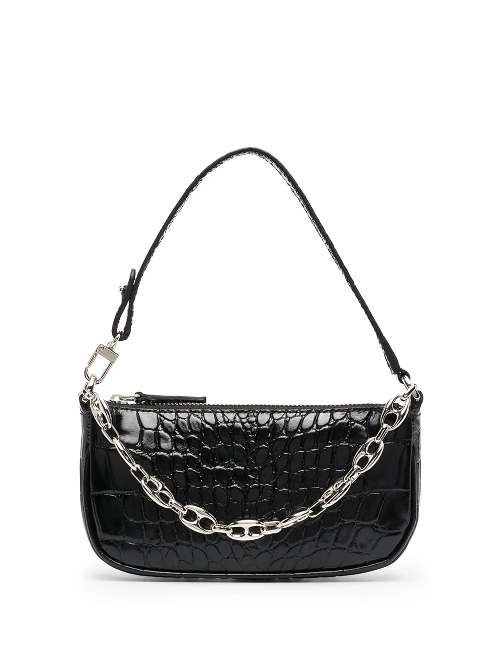Сумка на плечо с тиснением под кожу крокодила BY FAR, черный
Сумка на плечо с тиснением под кожу крокодила BY FAR, черный