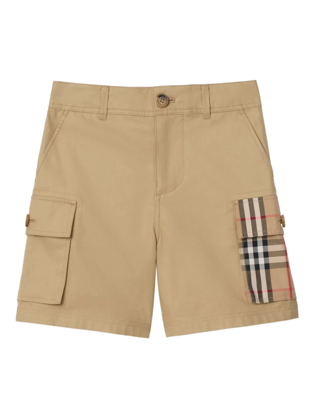 Шорты карго с карманами в клетку BURBERRY KIDS, нейтральный
Шорты карго с карманами в клетку BURBERRY KIDS, нейтральный