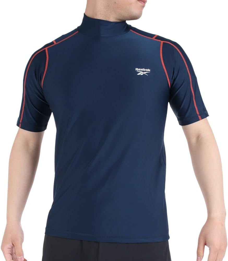 Мужская футболка-рашгард Reebok 420780C, пуловер, модель Amphibious, с высоким воротником, коротким рукавом, темно-синий
Мужская футболка-рашгард Reebok 420780C, пуловер, модель Amphibious, с высоким воротником, коротким рукавом, темно-синий