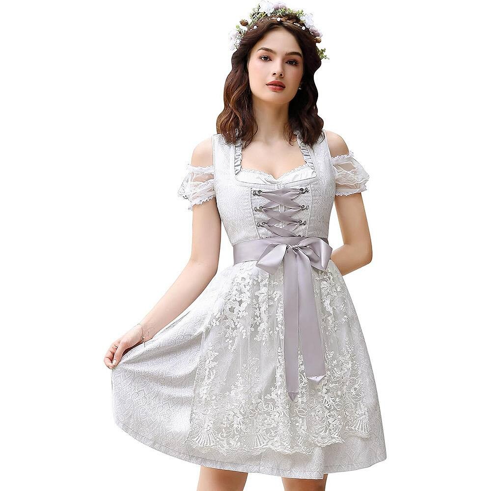 Женское немецкое платье-дирндль, костюмы из 2 предметов для баварского Октоберфеста, карнавала, Хэллоуина MISSKY, черный 
Женское немецкое платье-дирндль, костюмы из 2 предметов для баварского Октоберфеста, карнавала, Хэллоуина MISSKY, черный