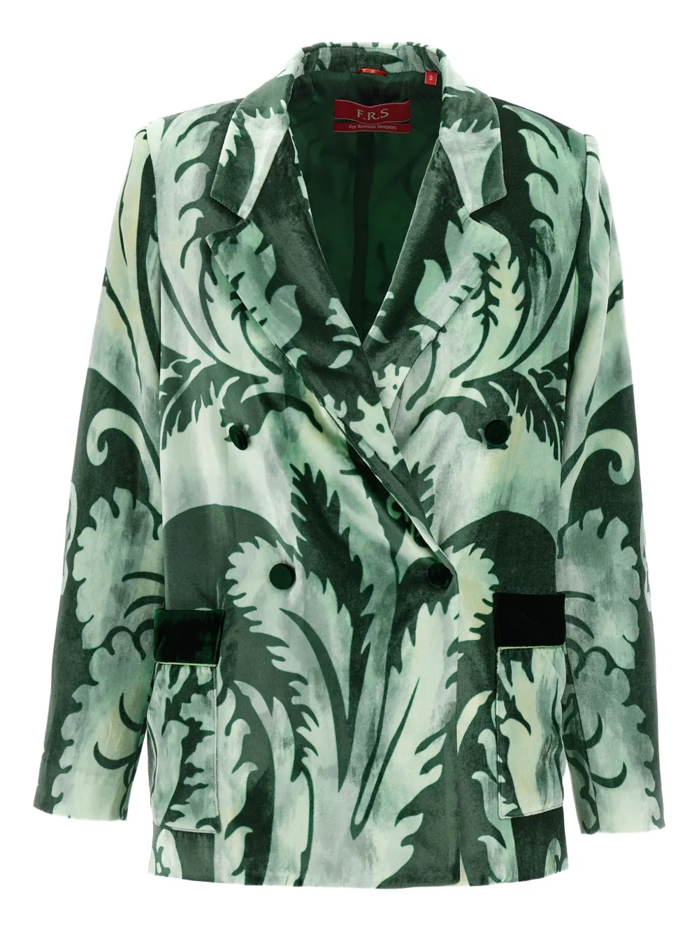 Блейзер с узором пейсли F.R.S For Restless Sleepers, зеленый 
Блейзер с узором пейсли F.R.S For Restless Sleepers, зеленый