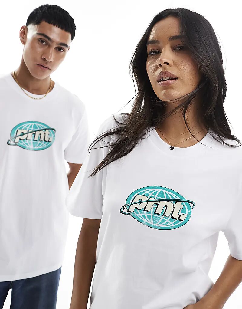 Футболка с принтом «Prnt world» белого цвета
Футболка с принтом «Prnt world» белого цвета