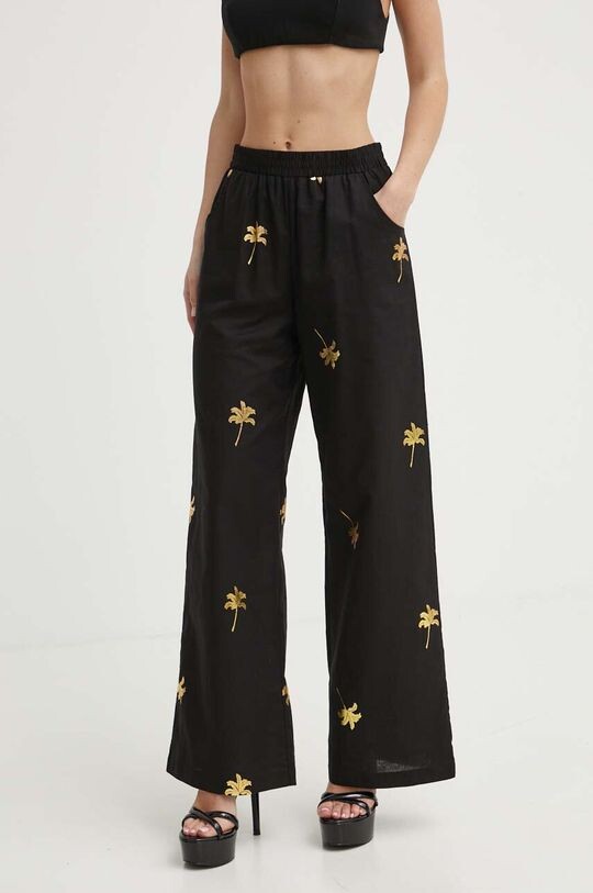 Брюки из смесового льна Never Fully Dressed, черный
Брюки из смесового льна Never Fully Dressed, черный