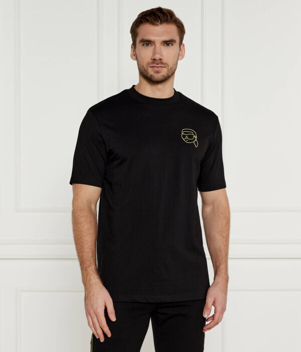 Футболка мужская Karl Lagerfeld стандартного кроя с логотипом бренда, черный 
Футболка мужская Karl Lagerfeld стандартного кроя с логотипом бренда, черный