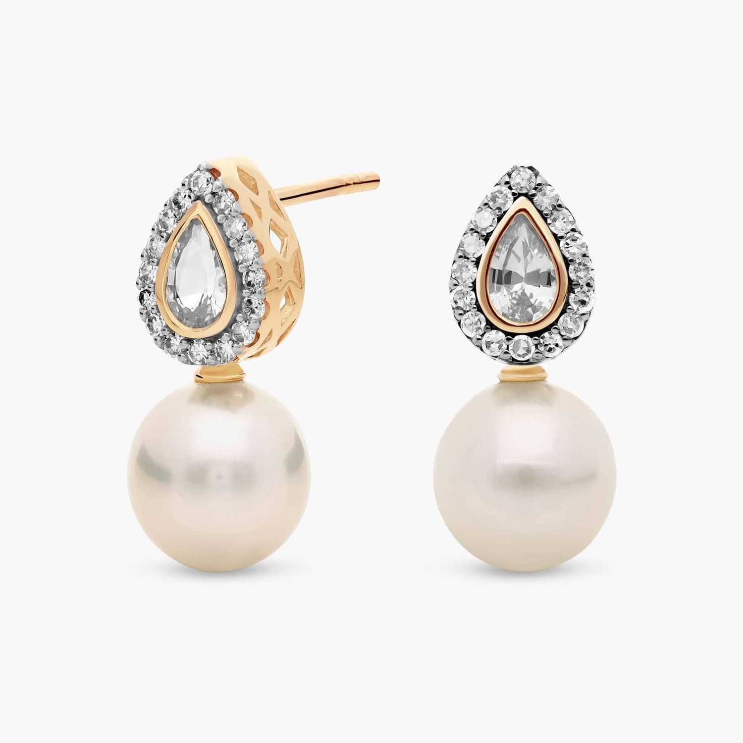 Серьги-подвески с пресноводным жемчугом и белым сапфиром из 14-каратного желтого золота Blue Nile
Серьги-подвески с пресноводным жемчугом и белым сапфиром из 14-каратного желтого золота Blue Nile