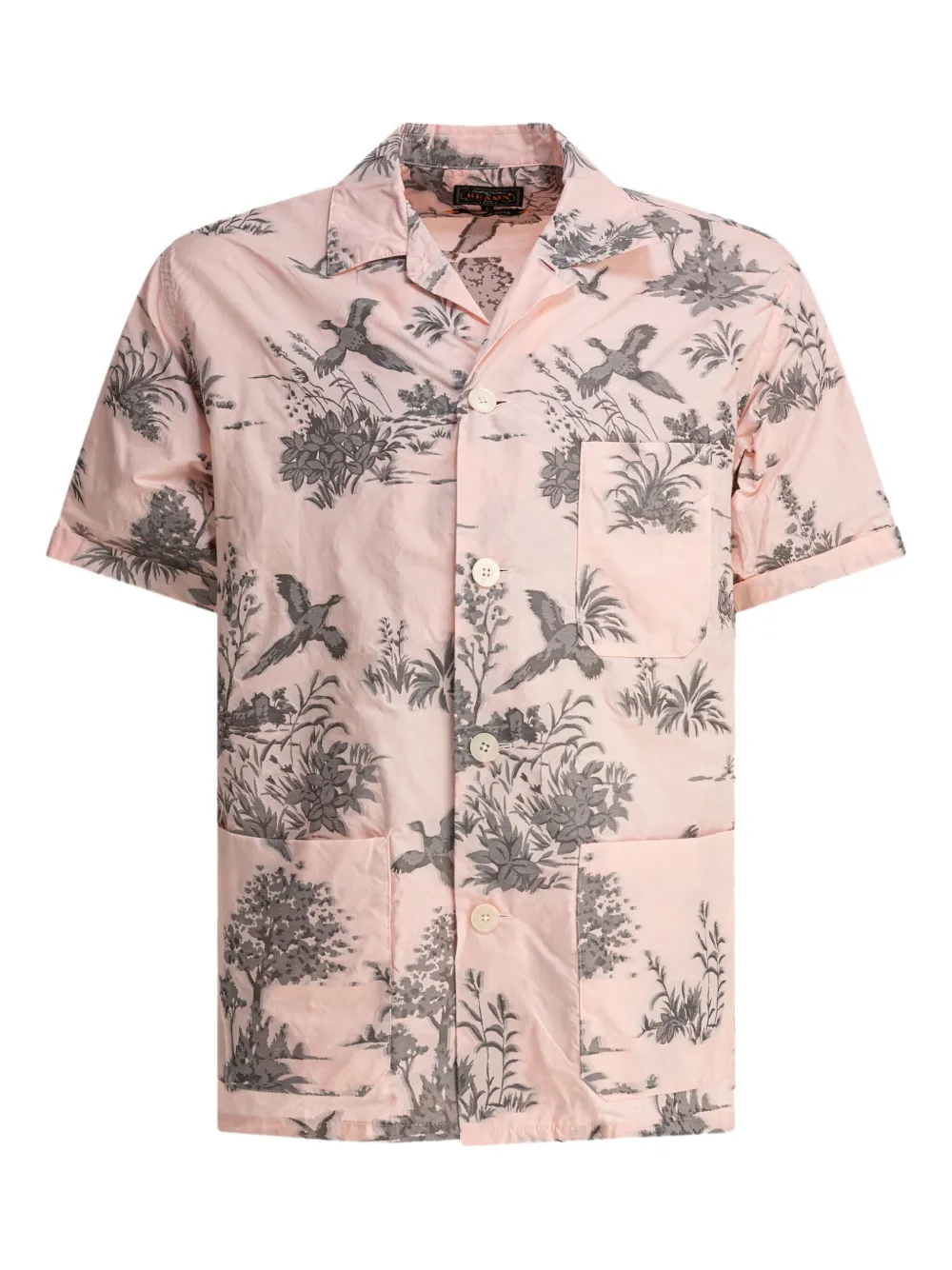 Рубашка с птичьим принтом на кармане BEAMS PLUS, розовый
Рубашка с птичьим принтом на кармане BEAMS PLUS, розовый
