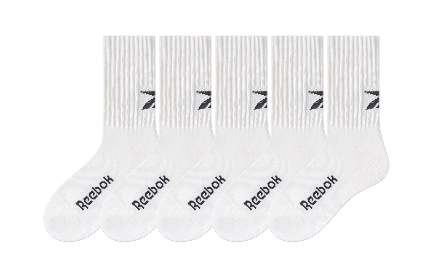 Унисекс носки Crew 5 штук Reebok, 5 pack (белый) heel logo
Унисекс носки Crew 5 штук Reebok, 5 pack (белый) heel logo