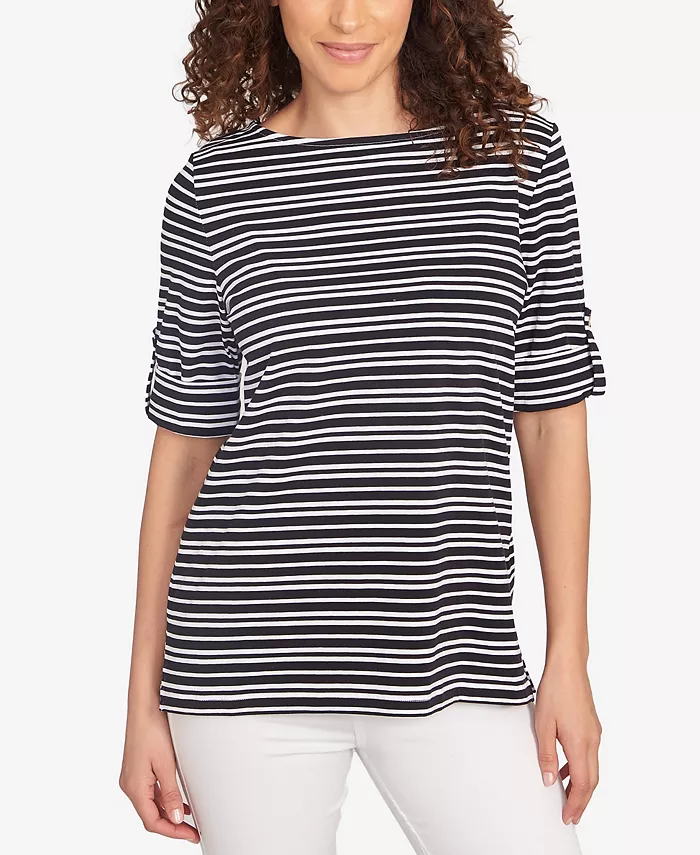 Миниатюрная трикотажная футболка в пеструю полоску Ruby Rd., мультиколор
Миниатюрная трикотажная футболка в пеструю полоску Ruby Rd., мультиколор