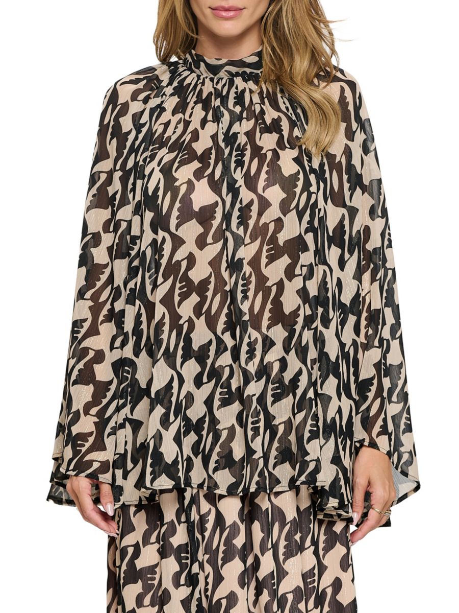 Блузка с прозрачными расклешенными рукавами Renee C., черный
Блузка с прозрачными расклешенными рукавами Renee C., черный