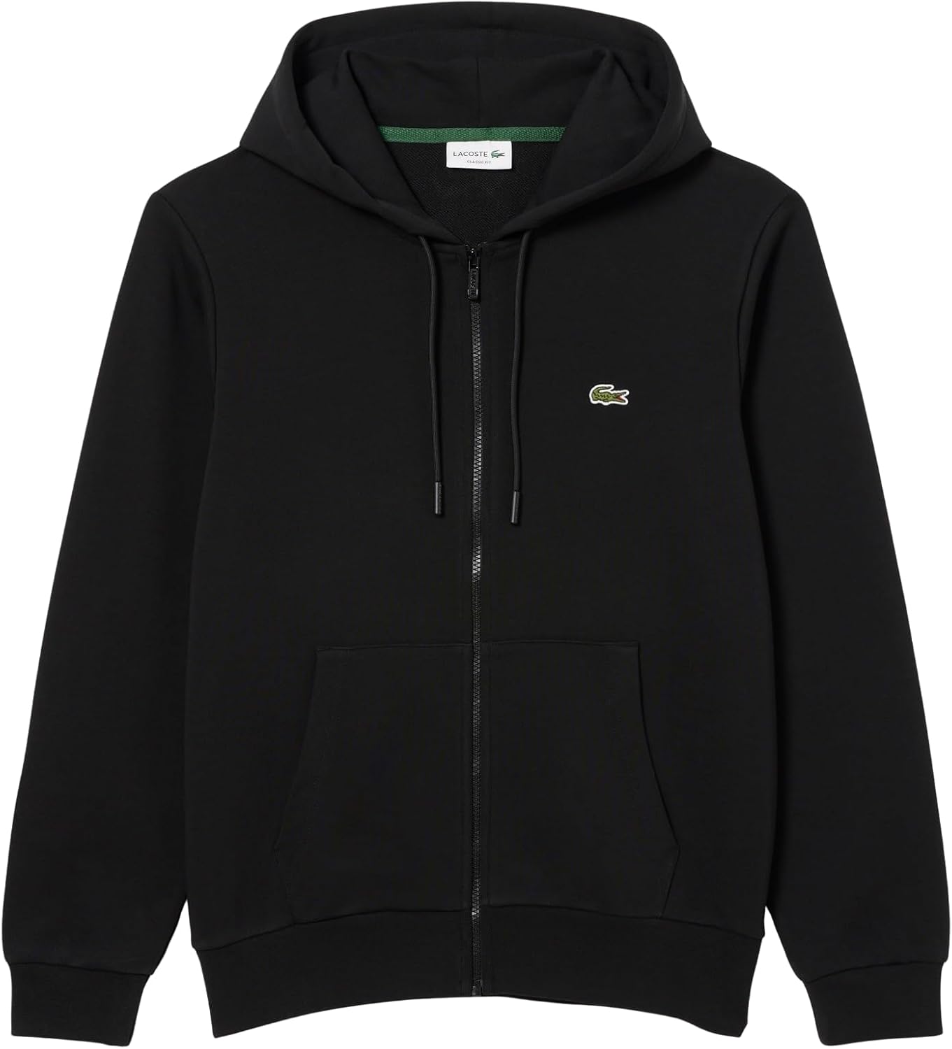 Lacoste мужская худи на молнии из неворсового флиса, Black
Lacoste мужская худи на молнии из неворсового флиса, Black