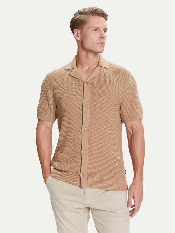 Кардиган regular fit C-Iconico 50543163 Boss, бежевый 
Кардиган regular fit C-Iconico 50543163 Boss, бежевый