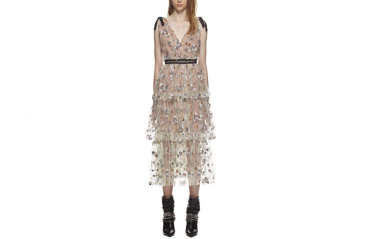 Self-Portrait SS22 Безрукавное Платье Женское Розовое 
Self-Portrait SS22 Безрукавное Платье Женское Розовое