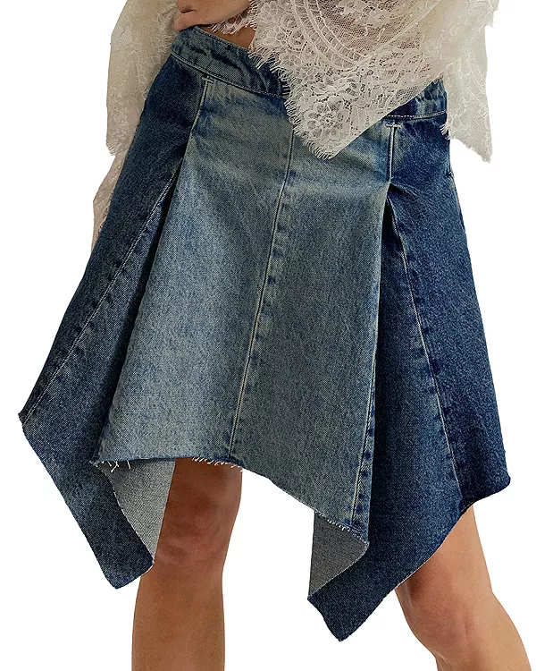 Юбка-Платок из денима "Дикая река" Free People, синий
Юбка-Платок из денима "Дикая река" Free People, синий