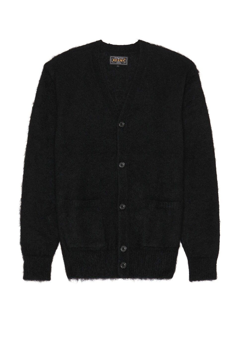 Кардиган из стретч-мохера Beams Plus, черный
Кардиган из стретч-мохера Beams Plus, черный