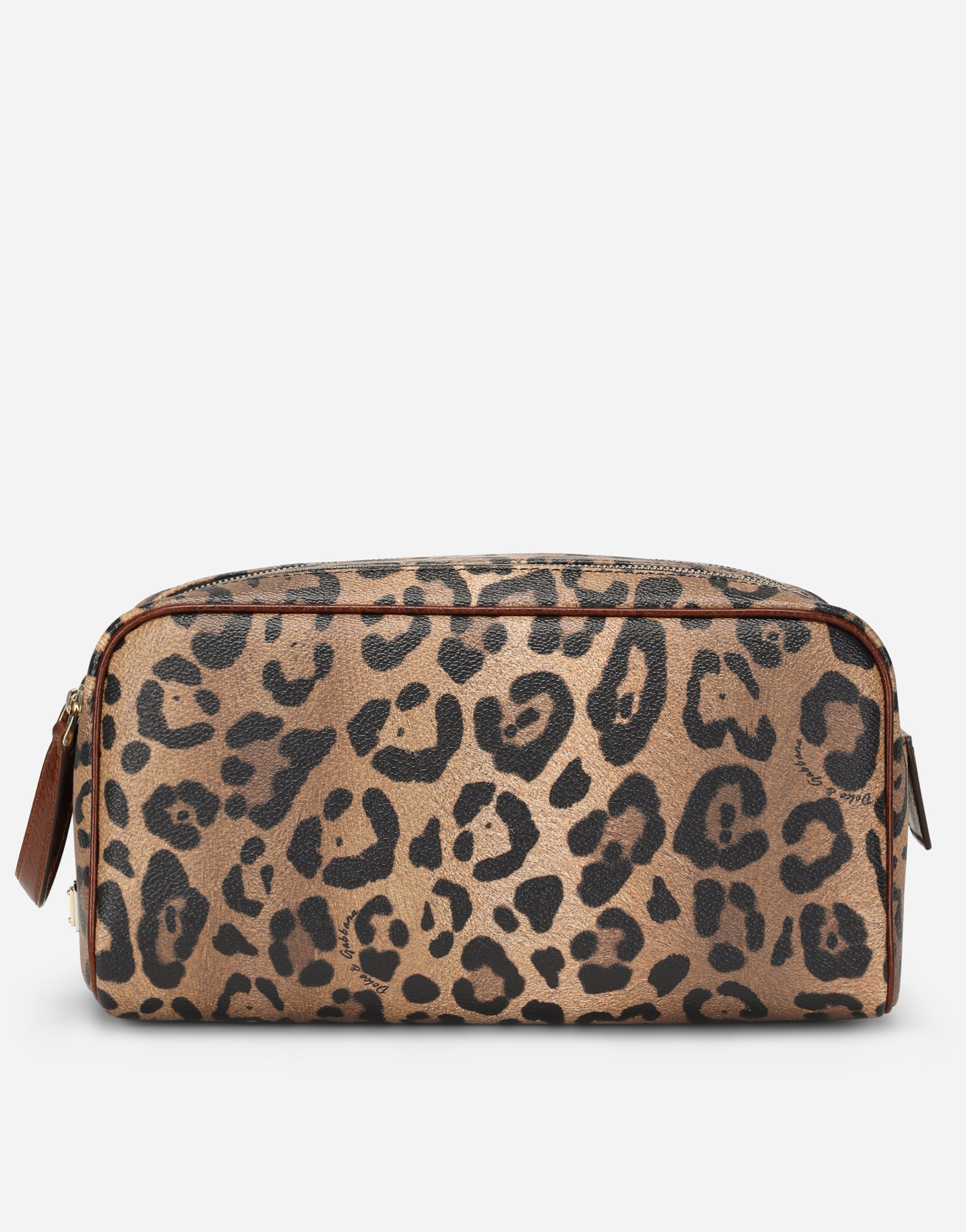 Косметичка из ткани креспо с леопардовым принтом и фирменной пластиной Dolce & Gabbana, мультиколор
Косметичка из ткани креспо с леопардовым принтом и фирменной пластиной Dolce & Gabbana, мультиколор