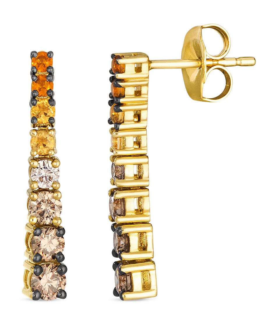 Серьги с бриллиантами (0,62 карата) и цитрином в технике омбре (0,18 карата) в оправе из медового золота 14 карат Le Vian, Yellow Gold
Серьги с бриллиантами (0,62 карата) и цитрином в технике омбре (0,18 карата) в оправе из медового золота 14 карат Le Vian, Yellow Gold