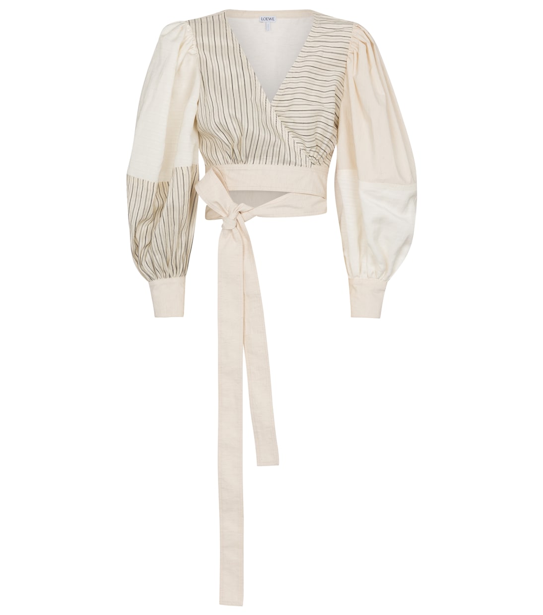 Топ с рукавами-буфами и запахом Loewe, экрю
Топ с рукавами-буфами и запахом Loewe, экрю
