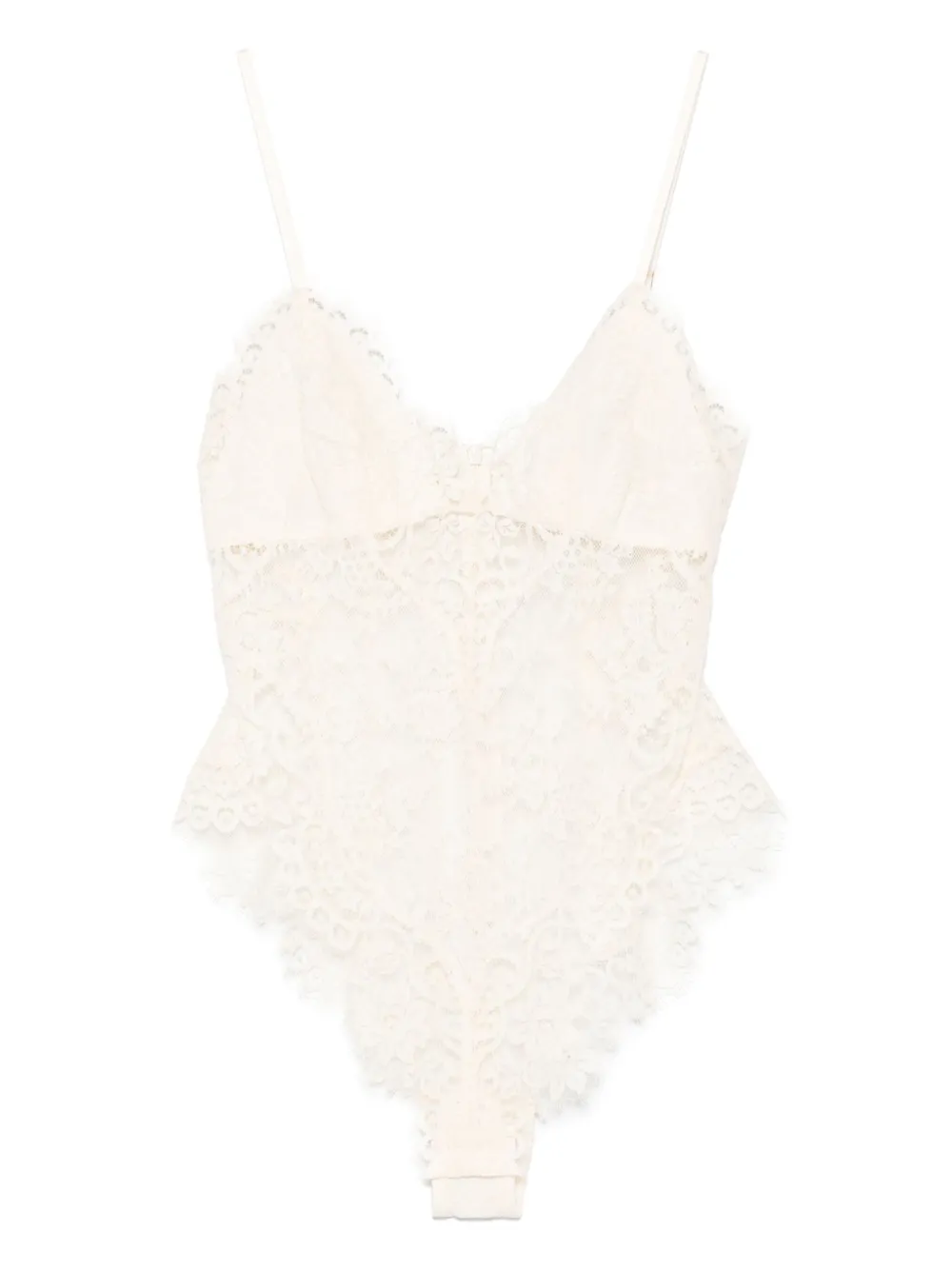 Боди с кружевом Тедди ZIMMERMANN, нейтральный 
Боди с кружевом Тедди ZIMMERMANN, нейтральный