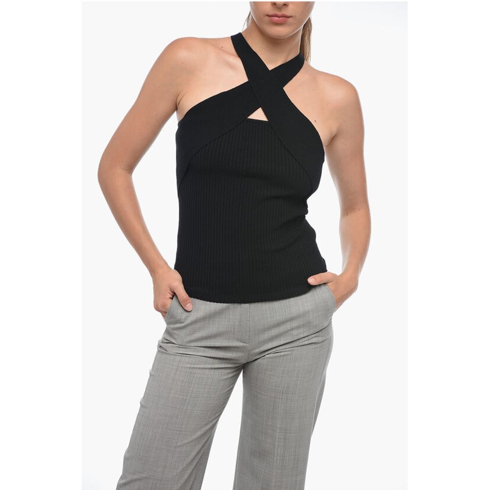 Трикотажная майка с ребристым узором Msgm, Black
Трикотажная майка с ребристым узором Msgm, Black