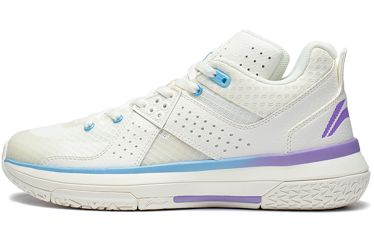 LINING Лининг Олл Сити 5 противоскользящие износостойкие мидтоп баскетбольные кроссовки мужские бело-сине-фиолетовые с технологией Лининг Клауд
LINING Лининг Олл Сити 5 противоскользящие износостойкие мидтоп баскетбольные кроссовки мужские бело-сине-фиолетовые с технологией Лининг Клауд