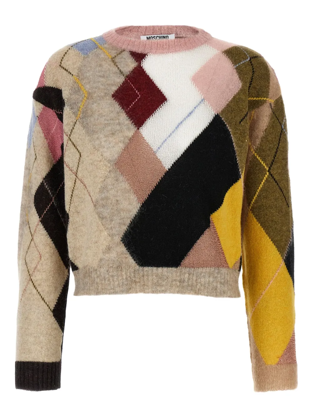 Свитер с ромбовидным узором Moschino, розовый
Свитер с ромбовидным узором Moschino, розовый