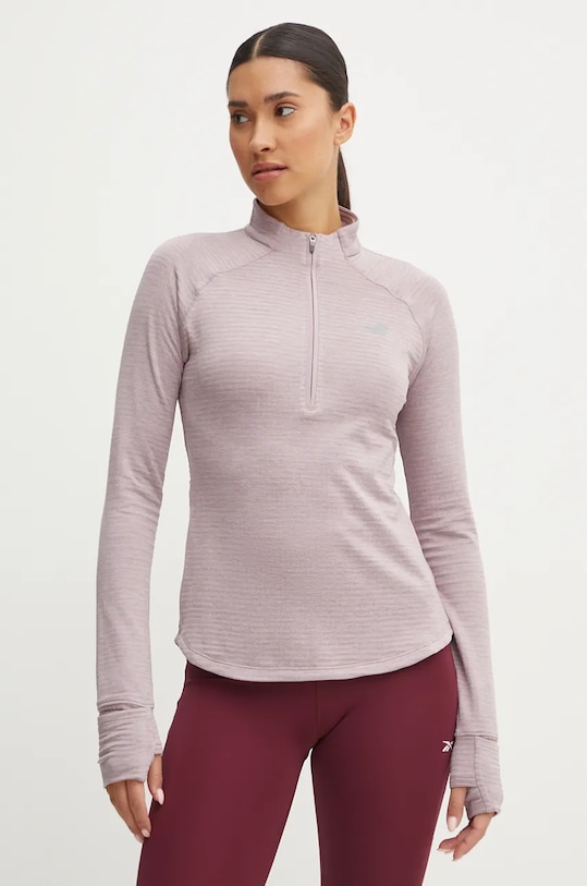 Беговая толстовка Athletics Heat Grid New Balance, розовый 
Беговая толстовка Athletics Heat Grid New Balance, розовый