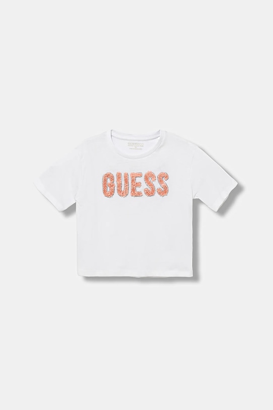 Детская хлопковая футболка Guess, белый
Детская хлопковая футболка Guess, белый