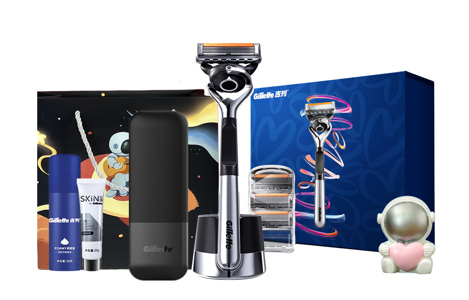 Набор для бритья с держателем для ножа и 4 сменными головками Gillette
Набор для бритья с держателем для ножа и 4 сменными головками Gillette