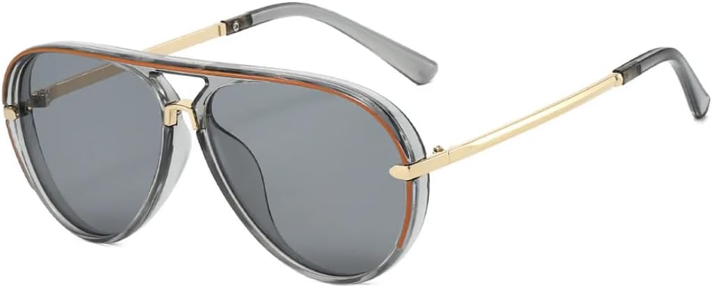 Модные солнцезащитные очки с двойной перемычкой для женщин, большие солнцезащитные очки в стиле ретро, градиентные, с защитой от УФ-излучения UV400, для мужчин в стиле панк TVTBBVV, Gray Gray
Модные солнцезащитные очки с двойной перемычкой для женщин, большие солнцезащитные очки в стиле ретро, градиентные, с защитой от УФ-излучения UV400, для мужчин в стиле панк TVTBBVV, Gray Gray