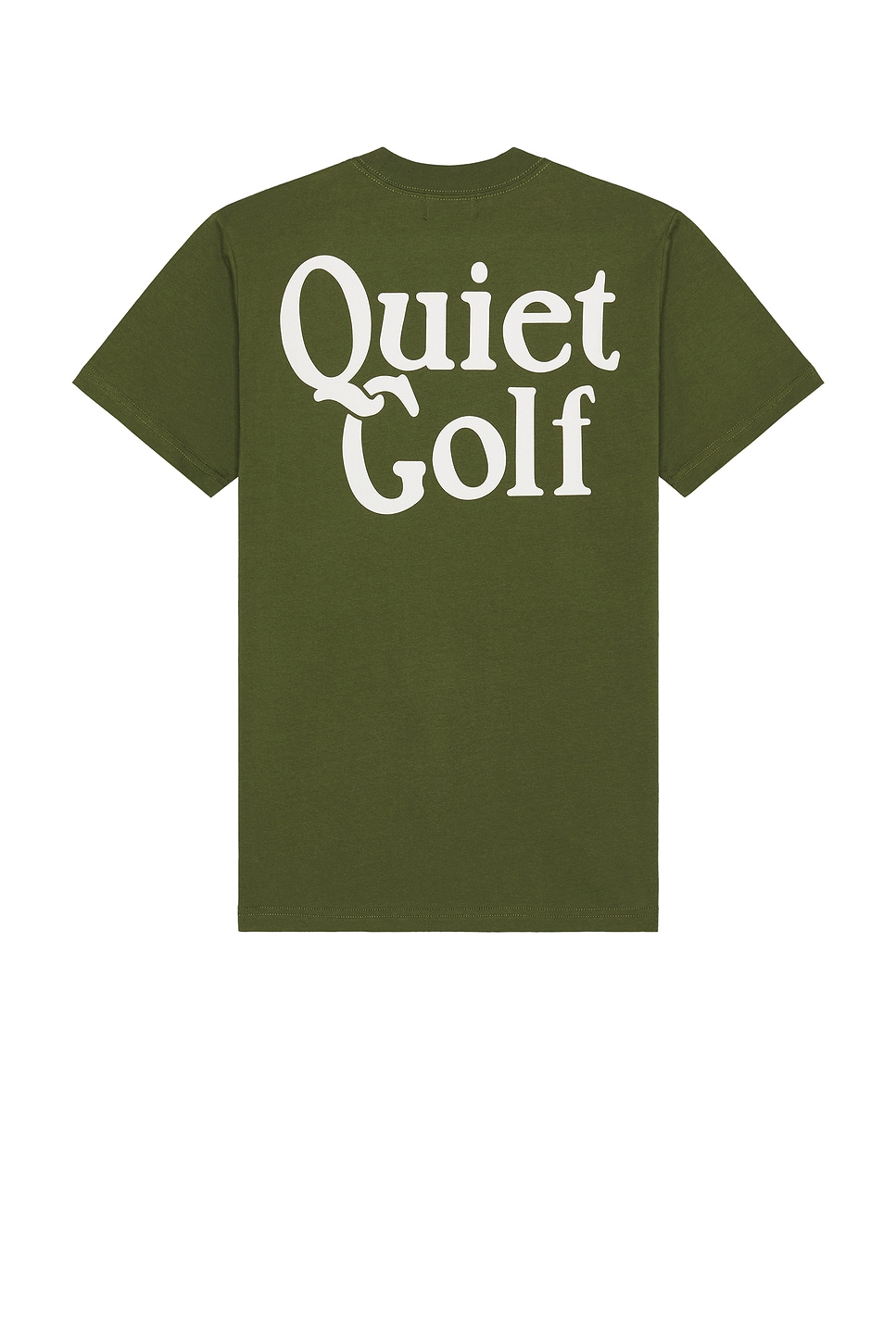 Футболка Heritage stack tee от Quiet Golf, olive 
Футболка Heritage stack tee от Quiet Golf, olive