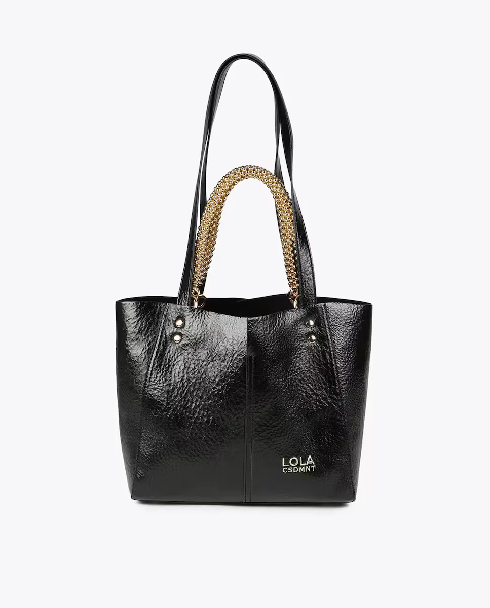 Сумка из кожи с металлическим эффектом среднего размера Lola Casademunt, черный
Сумка из кожи с металлическим эффектом среднего размера Lola Casademunt, черный