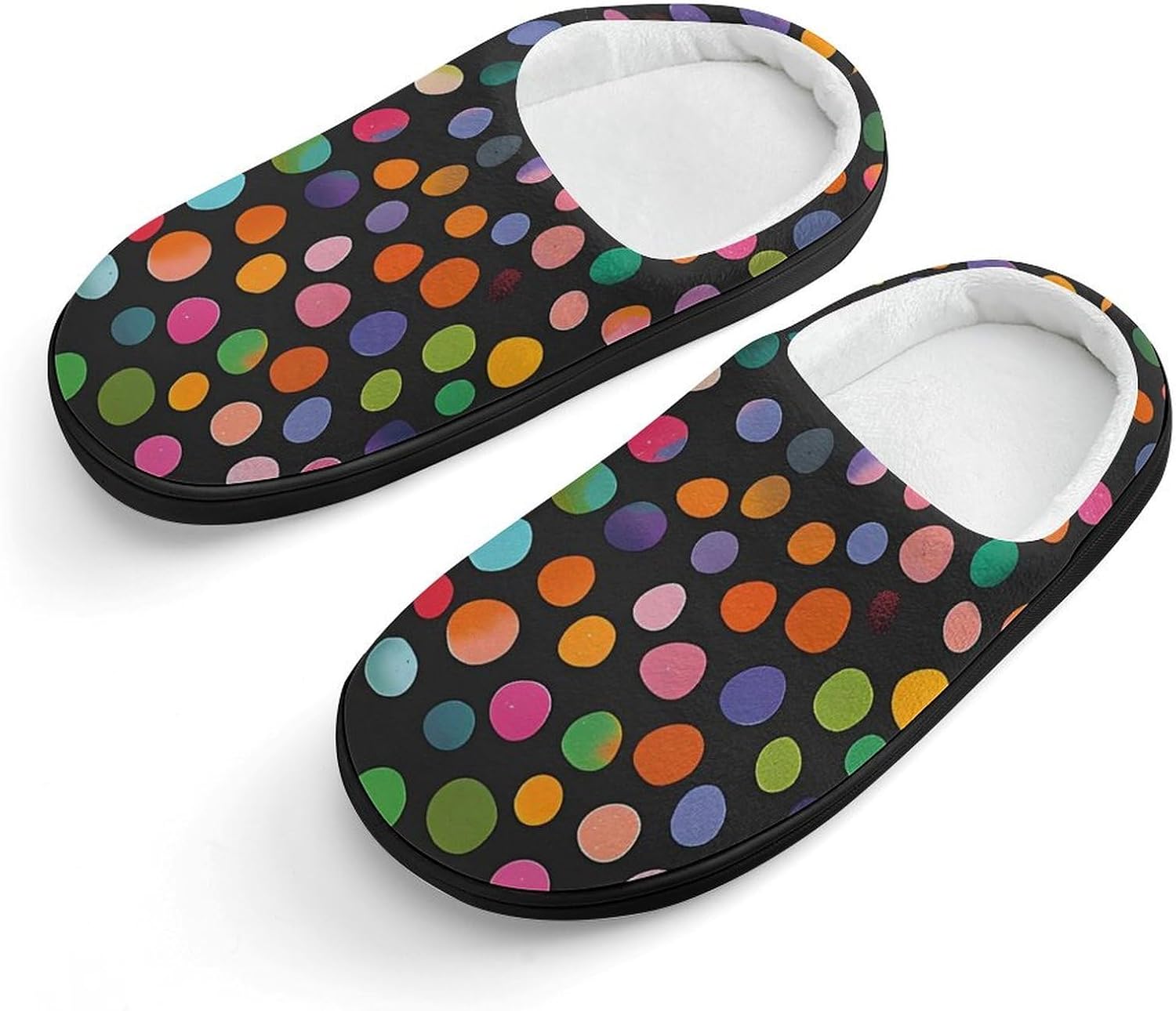 Яркие тапочки с рисунком в горошек из хлопка, противоскользящие домашние тапочки для дома и улицы Generic, черный
Яркие тапочки с рисунком в горошек из хлопка, противоскользящие домашние тапочки для дома и улицы Generic, черный