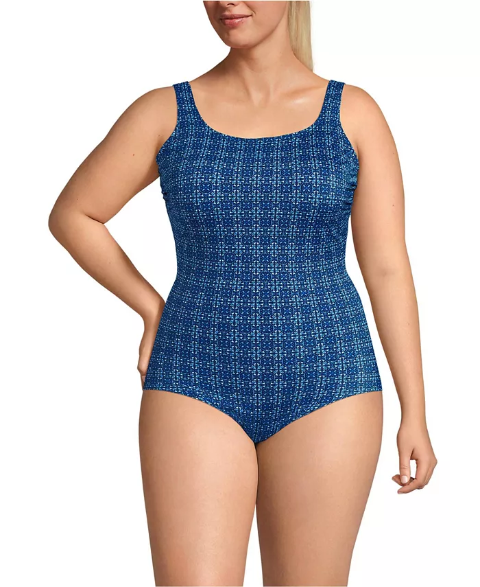 Женский цельнокроеный купальник Tugless с низкой посадкой Lands' End, синий
Женский цельнокроеный купальник Tugless с низкой посадкой Lands' End, синий