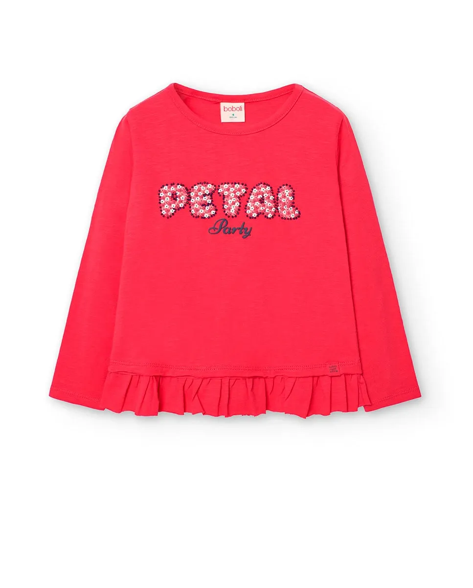 Футболка для девочек с длинными рукавами и рюшами Boboli, фуксия
Футболка для девочек с длинными рукавами и рюшами Boboli, фуксия