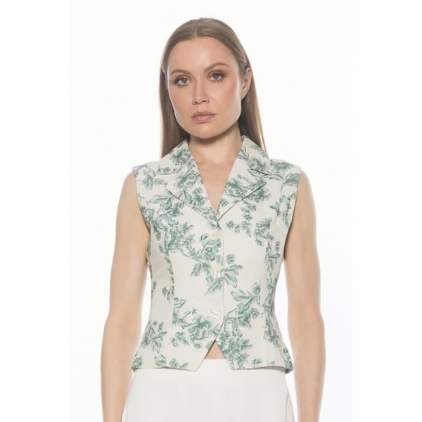 Женский жилет с воротником и пуговицами без рукавов Alexia Admor, цвет sage floral
Женский жилет с воротником и пуговицами без рукавов Alexia Admor, цвет sage floral
