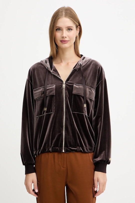 Бархатная толстовка Liu Jo, коричневый
Бархатная толстовка Liu Jo, коричневый