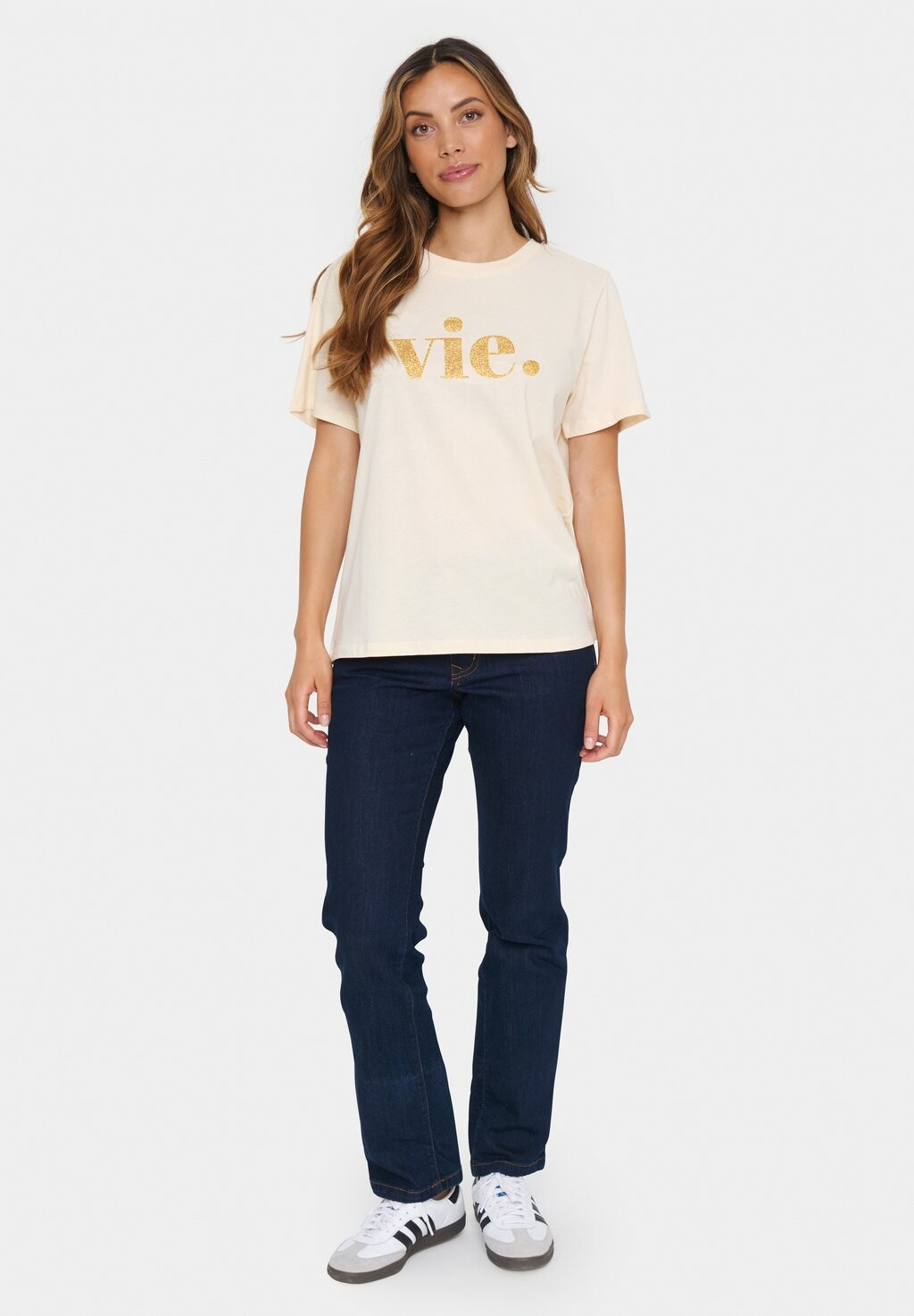 Футболка с принтом ZIVINASZ Saint Tropez, кремовый 
Футболка с принтом ZIVINASZ Saint Tropez, кремовый