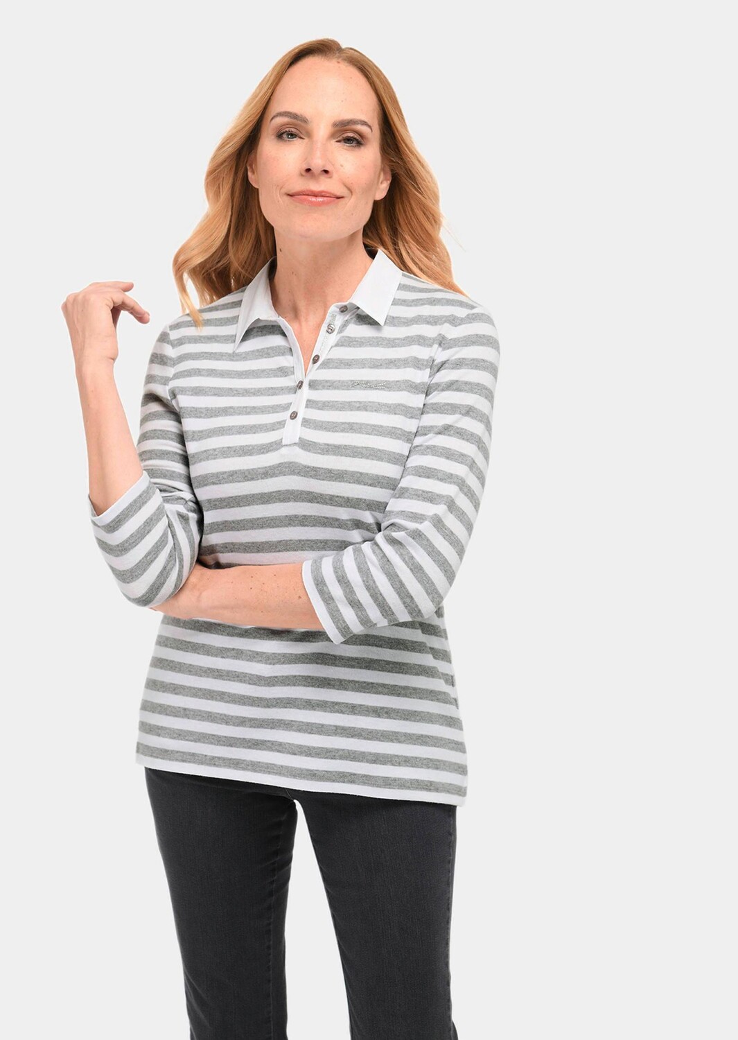 Поло GOLDNER, цвет graumeliert/weiß/geringelt
Поло GOLDNER, цвет graumeliert/weiß/geringelt