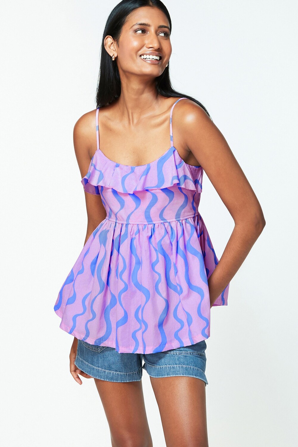 Летний топ на бретельках с оборками Next, розовый
Летний топ на бретельках с оборками Next, розовый