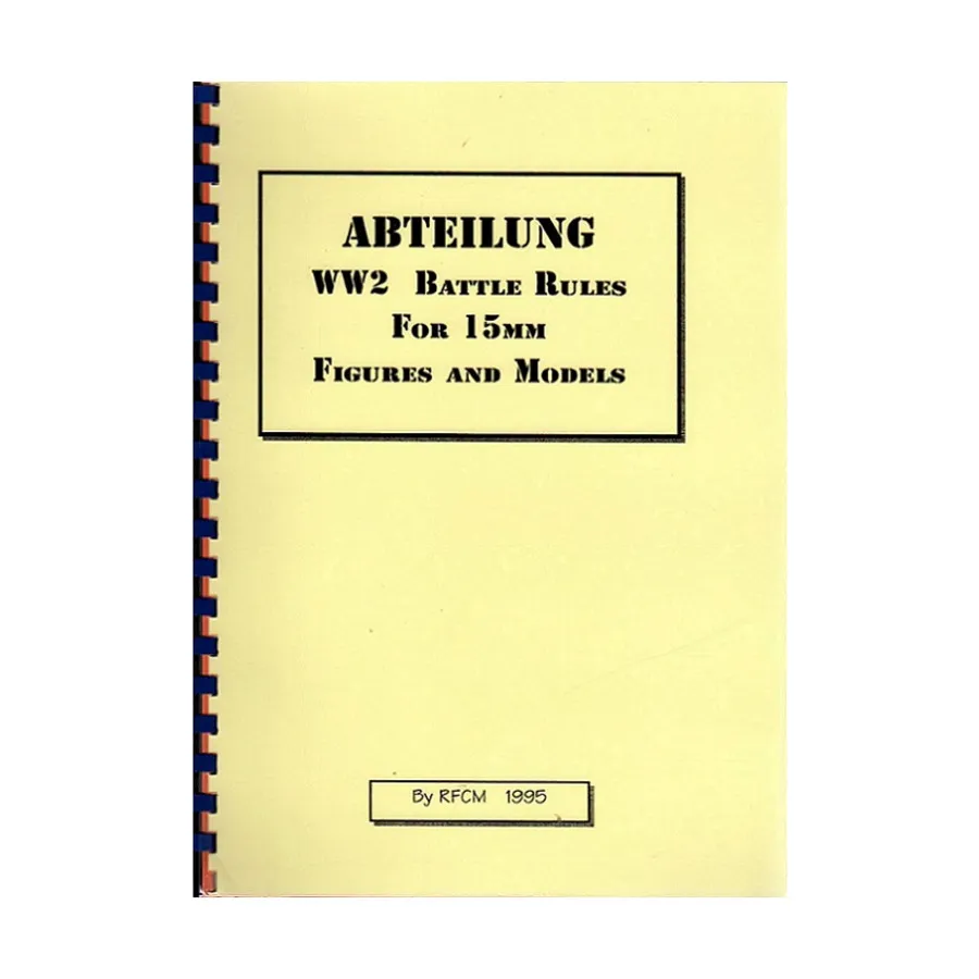Abteilung - Правила боя времен Второй мировой войны для фигурок и моделей толщиной 15 мм (2-е издание), Miniature Rules (RFCM)
Abteilung - Правила боя времен Второй мировой войны для фигурок и моделей толщиной 15 мм (2-е издание), Miniature Rules (RFCM)