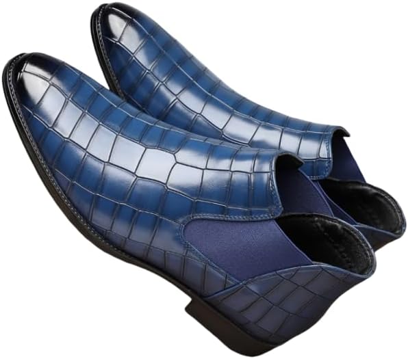 Мужские повседневные ботинки Челси до щиколотки, износостойкие и противоскользящие кожаные ботинки без шнурков, подходят для вечеринок на открытом воздухе и офиса Hhhchpm, синий
Мужские повседневные ботинки Челси до щиколотки, износостойкие и противоскользящие кожаные ботинки без шнурков, подходят для вечеринок на открытом воздухе и офиса Hhhchpm, синий