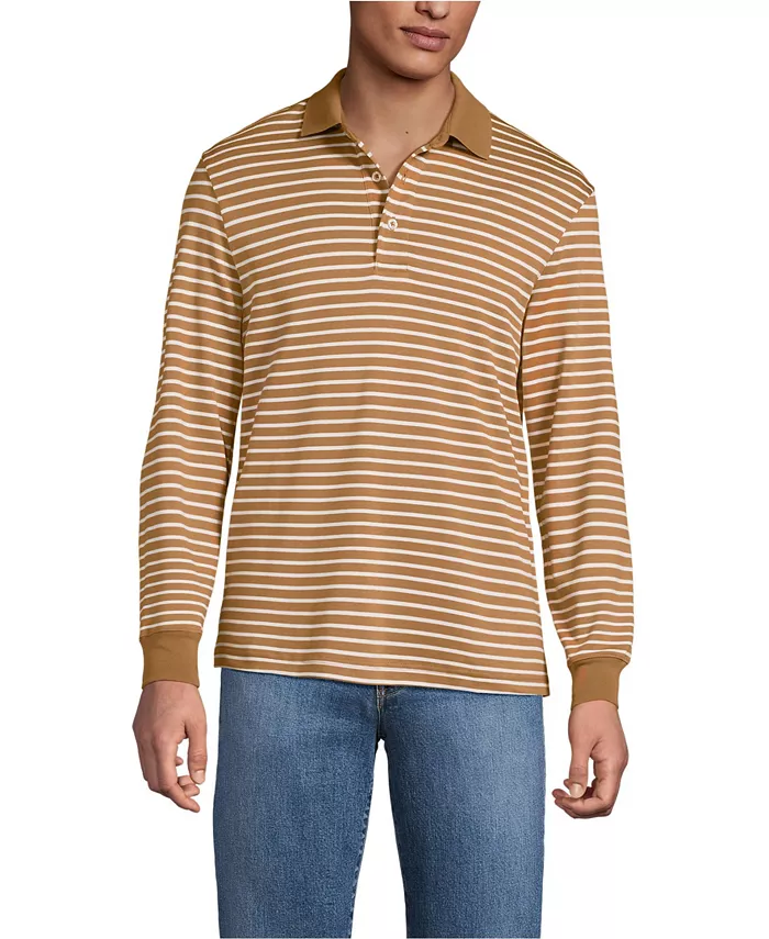 Мужская высокая поло с длинным рукавом из хлопка Supima Lands' End, загар/бежевый
Мужская высокая поло с длинным рукавом из хлопка Supima Lands' End, загар/бежевый