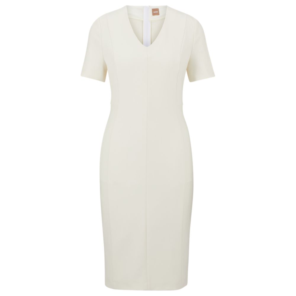 Облегающее деловое платье из эластичной ткани BOSS, белый
Облегающее деловое платье из эластичной ткани BOSS, белый