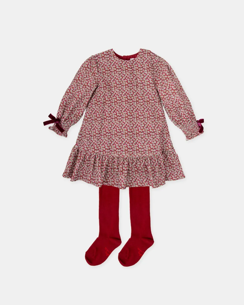 Детский комплект платье с цветочным принтом бордового цвета с колготками Tutto Piccolo
Детский комплект платье с цветочным принтом бордового цвета с колготками Tutto Piccolo