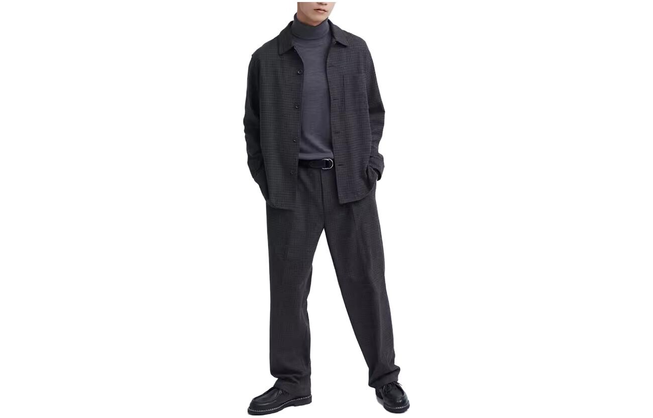 Повседневные брюки мужские темно-серые Uniqlo, темно-серый 
Повседневные брюки мужские темно-серые Uniqlo, темно-серый