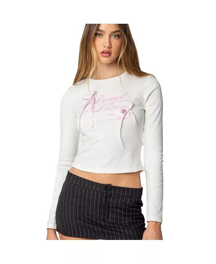 Женская футболка с длинным рукавом Damsel Edikted, белый
Женская футболка с длинным рукавом Damsel Edikted, белый